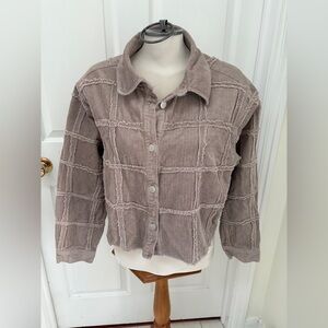 Stoosh Women's Corduroy Utility Jacket - Taupe